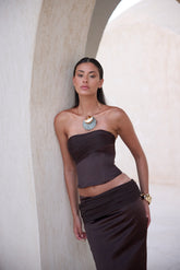 Hailey Brown Corset set