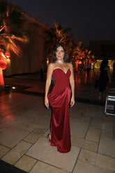 Zaria Burgundy Dress