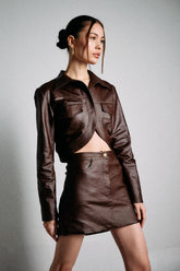 Olivia Brown Leather Set
