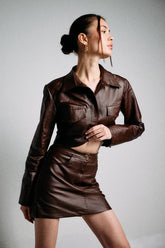 Olivia Brown Leather Set