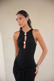 Solana Black Dress